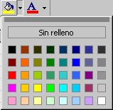 Botón: Color de Relleno - paleta