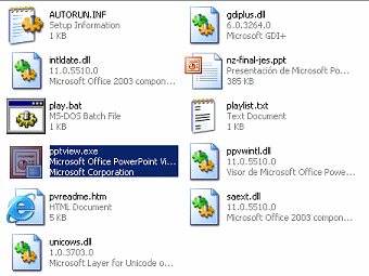 Explorador - archivos desde Empaquetar para CD-ROM