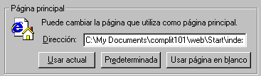 Options Dialog- General tab - Home Page