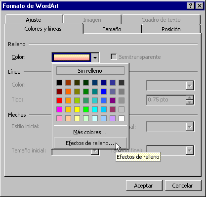 Diálogo: Formater WordArt