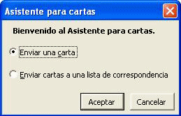 Diálogo: Bienvenido - Asistente para cartas