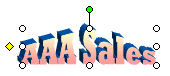 Handles in WordArt