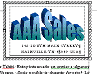 Logo con dirección al fondo