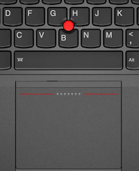 Pointing stick on a laptop