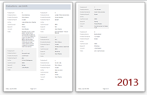 Report: 2 columns, page 1 (Access 2013)