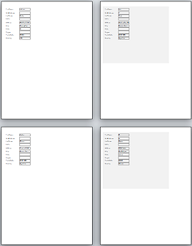 Report Print Preview: Clients Report - one record per page