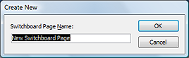 Dialog: Create New switchboard page (Access 2007)