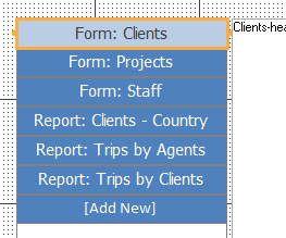 Design View: Caption properties changed for buttons (Access 2010)