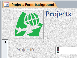 Form Design View:Zoom, Etched