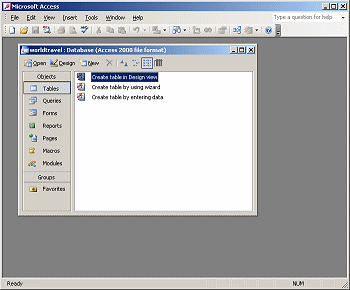 Database: World Travel (blank)