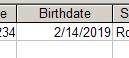 Birthdate wrong - 2/14/2019