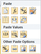 Icons for Paste modes (Excel 2010)