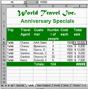 Table copied by pasting to different sheet