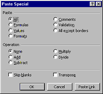 Dialog: Paste Special
