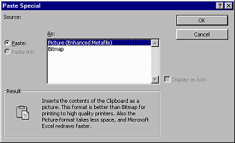 Dialog: Paste Special for pictures
