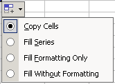 Button: AutoFill Options for a series