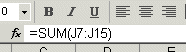Button: Paste Function (Excel 2002) at left of Formula textbox