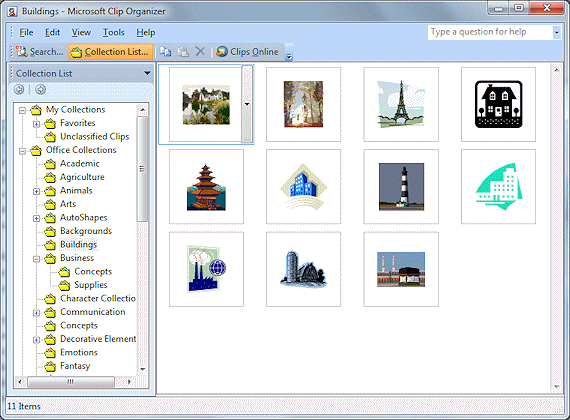 Microsoft Clip Organizer