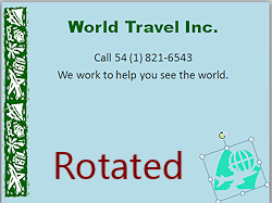 Clip art rotated