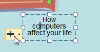 Subtitle Placeholder: AutoFit button with arrow (PowerPoint 2010)