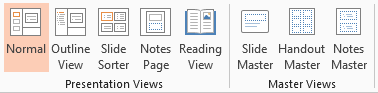 Ribbon: Presentation Views & Master Views (PowerPoint 2010)