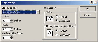 Dialog: Page Setup
