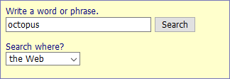 Quick Search: octopus - the Web