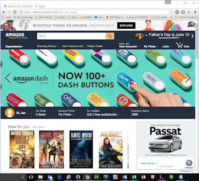 Example: Amazon web site