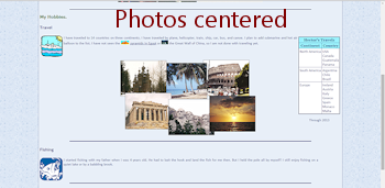 Table on top - wide browser