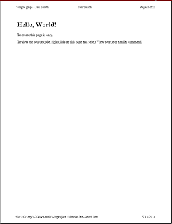 Print Preview: simple.htm (IE11)