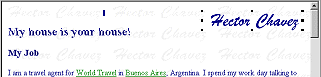 Text: first line centered. Image at right
