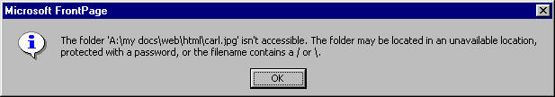 Message: Folder is not accessible...