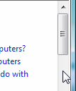 Click in the scroll bar itself, but not on the scroll box or arrows.