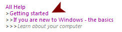 Help: Breadcrumbs - Getting started