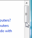 Drag the scroll box.