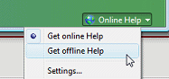 Button: Online Help - list dropped