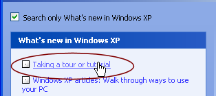 Link: Taking a tour or tutorial