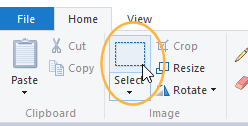 Select Tool - Paint (Win10)