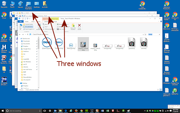 Cascade Windows  (Win10)