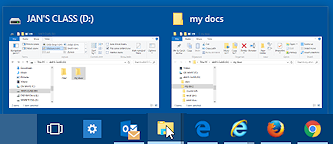 Thumbnails of File Explorer windows (Win10)