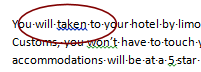 Text-grammar error