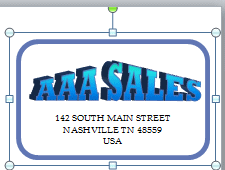 Text box and WordArt grouped