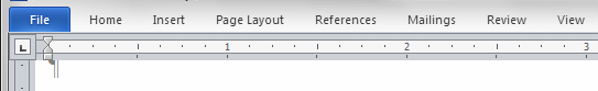 Ribbon: minimized (Word 2010)