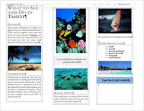 Brochure - page 2 - after images have been inserted