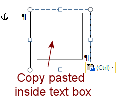 Text Box copied inside original text box (Word 2010)