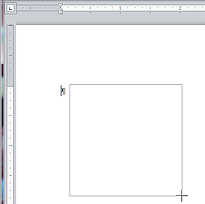 Text Box being drawn - Precision shape for pointer (Word 2010)
