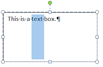 Text Box with some text inside selected (Word 2010)