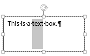 Text Box with some text inside selected (Word 2013)