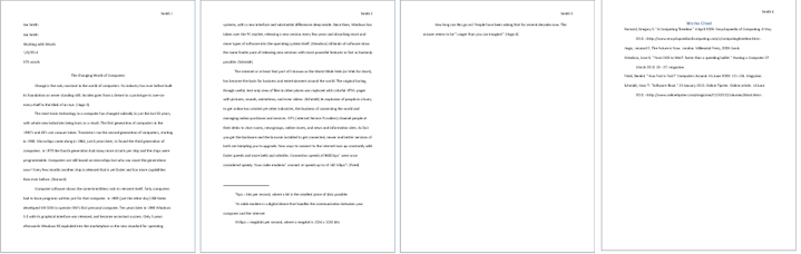 School Paper in MLA format