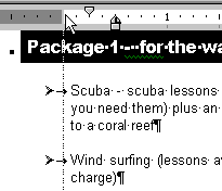Ruler - dragging margin boundary